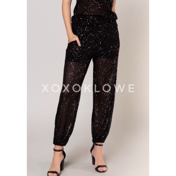 POL Sequin Pants Pull On Harem Style Relaxed Fit - Picture 16 of 16